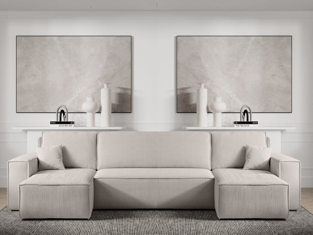 Manhattan XL - U vorm slaapbank met opbergruimte en dubbele lounge